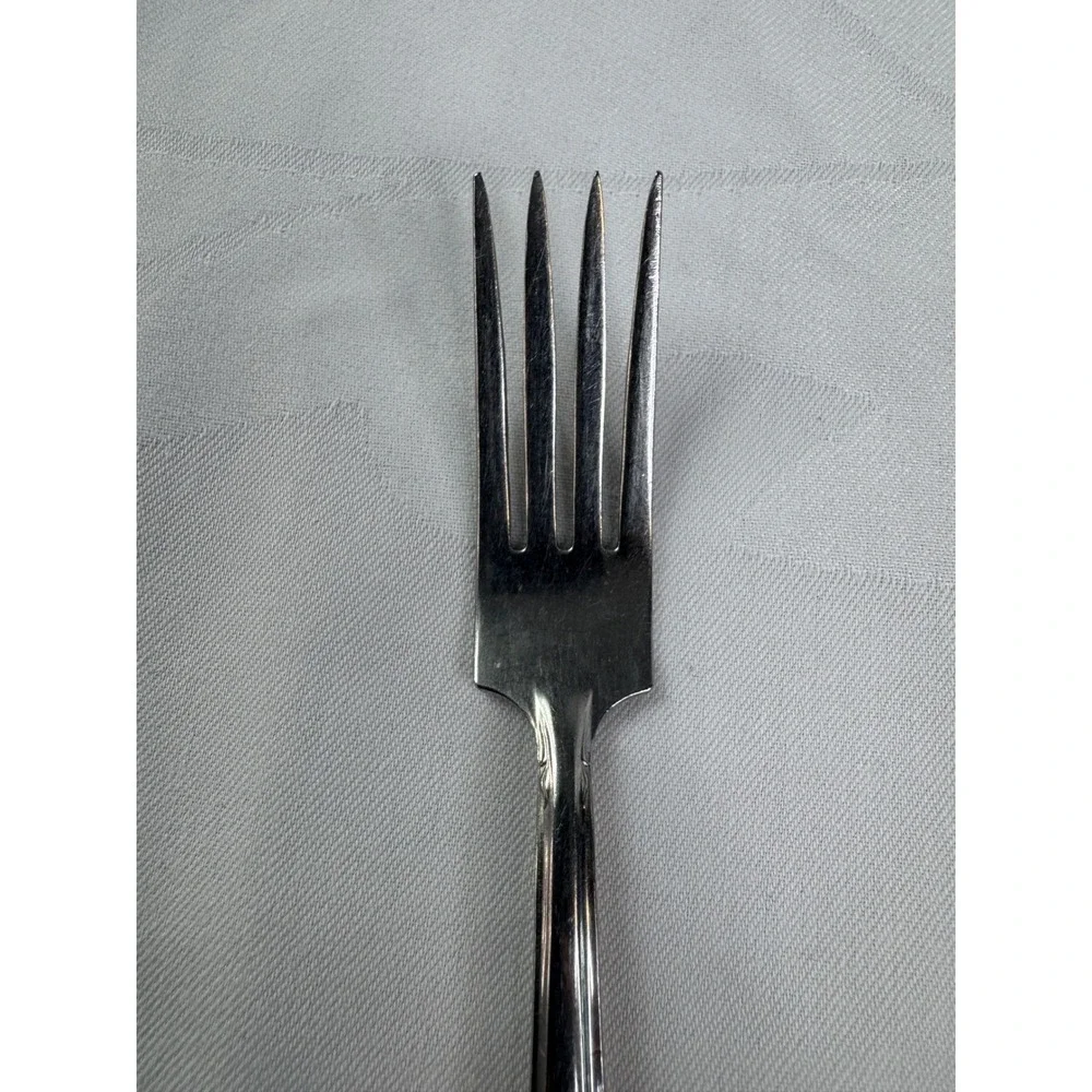 Imperial USA Stainless Steel Dinner Fork Floral Scroll Edge Flatware 7.25 inch